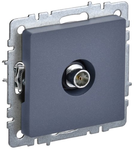 Розетка TV Оконечная без рамки IEK Brite РТВ11-0-БрМ 1-м. маренго картинка